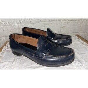 G.H. Bass & Co Weejuns Logan Men’s 9B Blue Leather Penny Loafers Preppy